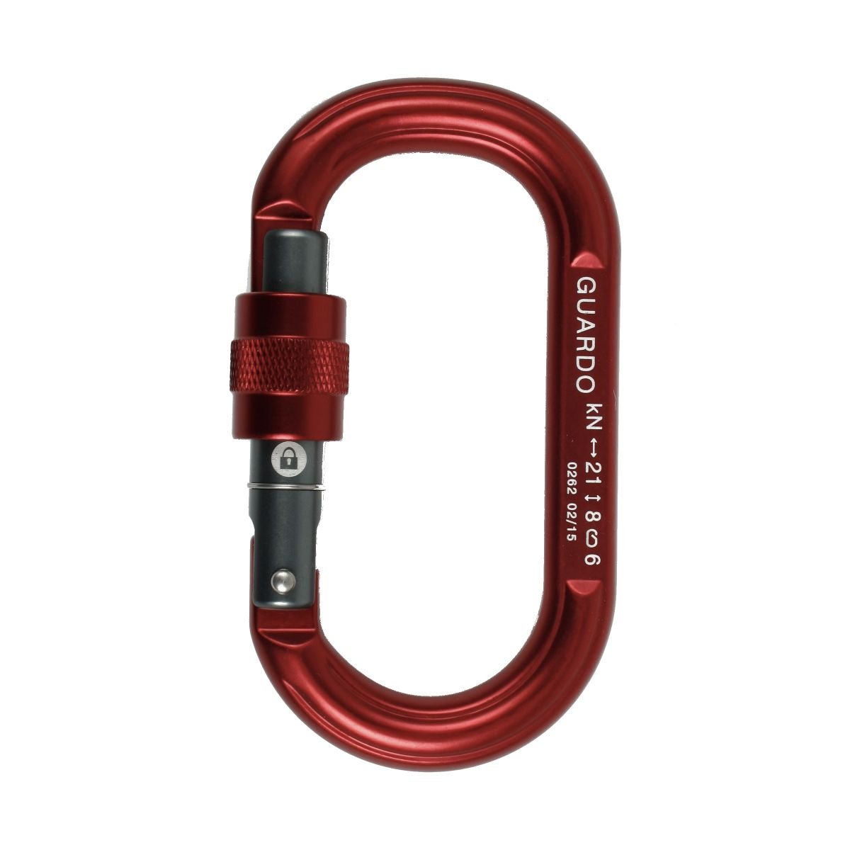 Mosquetón edelweiss guard oval con cierre rosca