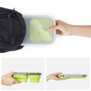 Foldble Lunch Box S 600ml – Plato/Lunchera Colapsable Silicona + Cubierto | NATUREHIKE