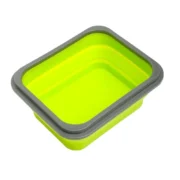 Táper Plegable Silicona Vianda 1 Espacios + Tenedor Cuchara