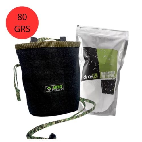 Magnesiera Rockit Libo + 80 Grs Magnesio Polvo Drow – Combo Color Negro